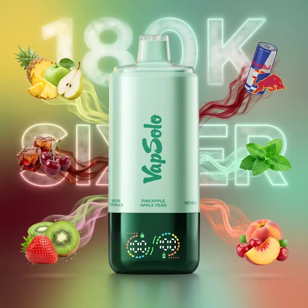 VapSolo SIXER 6in1 180K S10 Pineapple Apple Pear Red Bull Cherry Cola Solo #1 Strawberry Kiwi Sex On The Beach