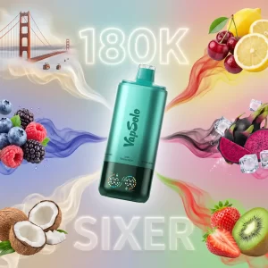 VapSolo SIXER 6in1 180K S2 San Francisco Mixed Berry Coco Loco Cherry Lemon Black Ice Dragonfruit Strawberry Kiwi