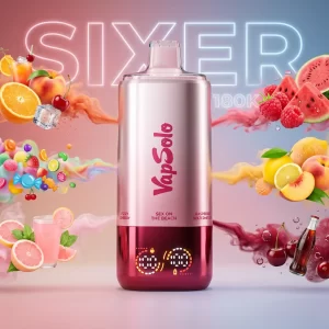 VapSolo SIXER 6in1 180K S3 Sex On The Beach Raspberry Watermelon Happy Ranch Lemon Peach Pink Lemonade Fizzy Cherry